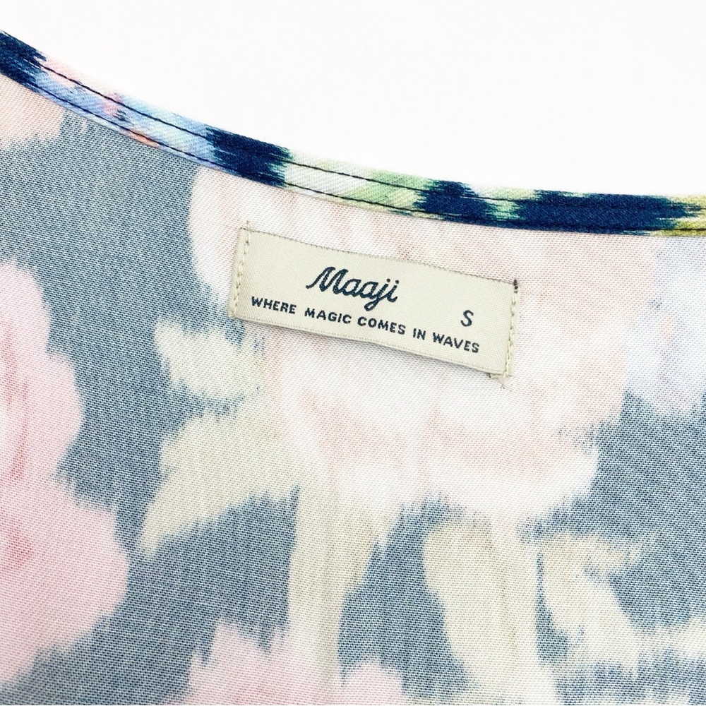 Maaji X Anthropologie Floral Sustainable Aubree Kimono Wrap Maxi Dress Cover Up - Picture 13 of 14